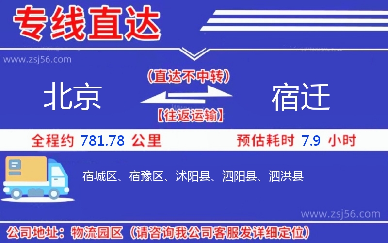 北京到宿遷物流公司