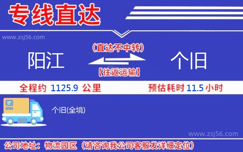 陽(yáng)江到個(gè)舊物流公司