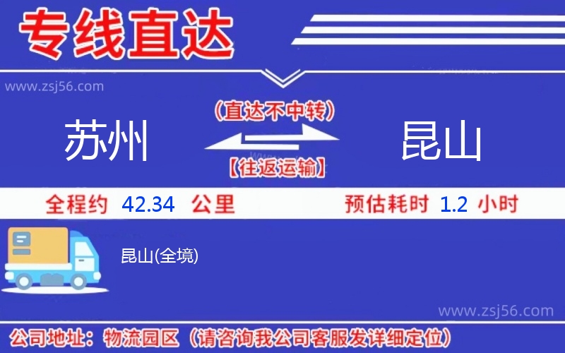 蘇州到昆山物流公司